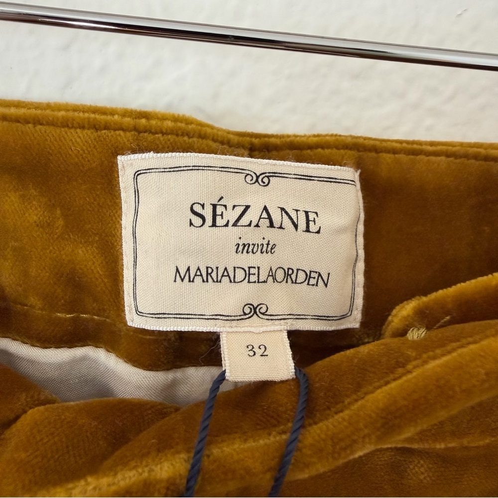 Sezane NWT Maria Dela Orden MDLO Paz Velour Sailor Wide Leg Pants Size 32 US 0 - Picture 9 of 15